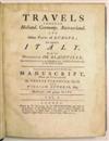 ITALY BLAINVILLE, [-] DE. Travels through Holland, Germany . . . and other parts of Europe; but especially Italy. 3 vols. 1743-45